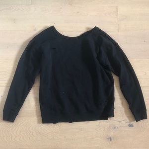 Express black distressed sweater